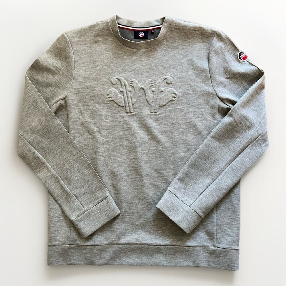 Fulsalp Crewneck Sweatshirt Men's Size XL French Luxury Après-Ski Embossed Logo